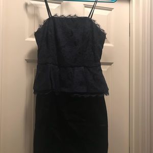 Navy and Black Lace Dress